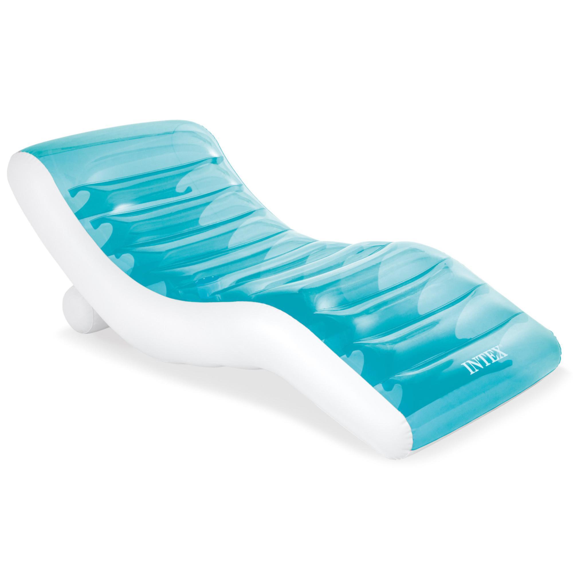 Intex Splash Lounge, Pool Float, Inflatable, Built-In Cupholders, Back Rest, Stylish and Comfortable Design